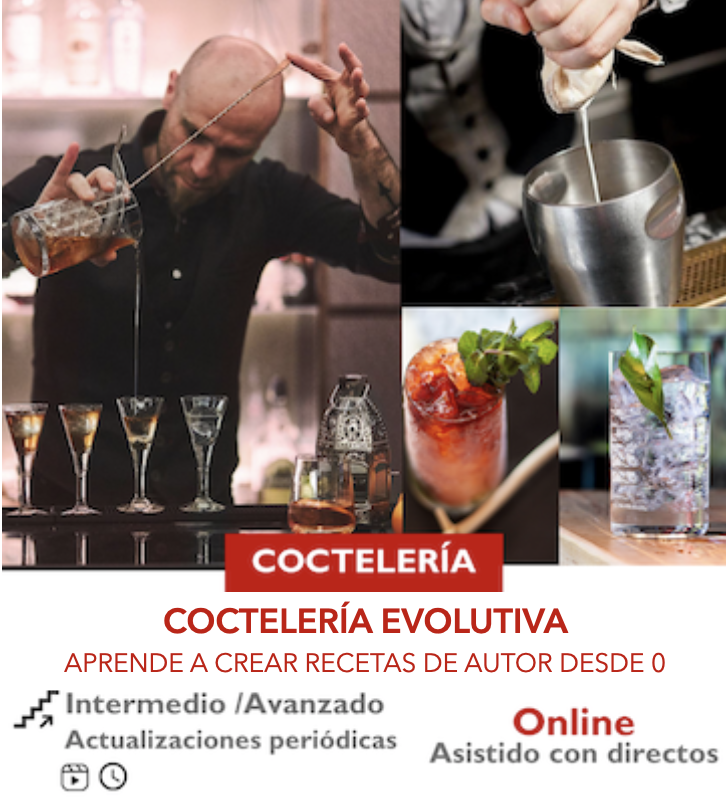 Coctelería Evolutiva online/asistido en directo con Javier Caballero